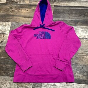 The North Face Fuchsia Hoodie Blue Details Size XL Women’s